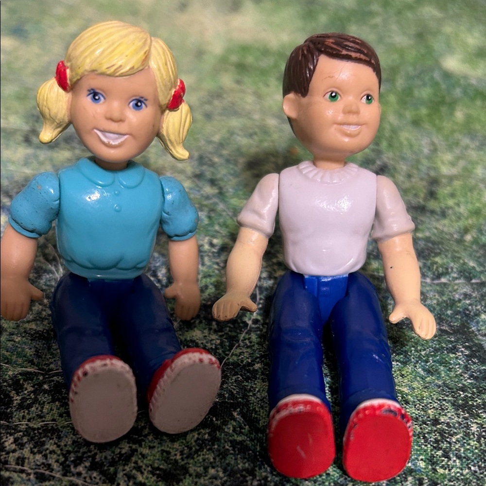 VINTAGE 1995 TONKA Toy Figures Set - Blue and White